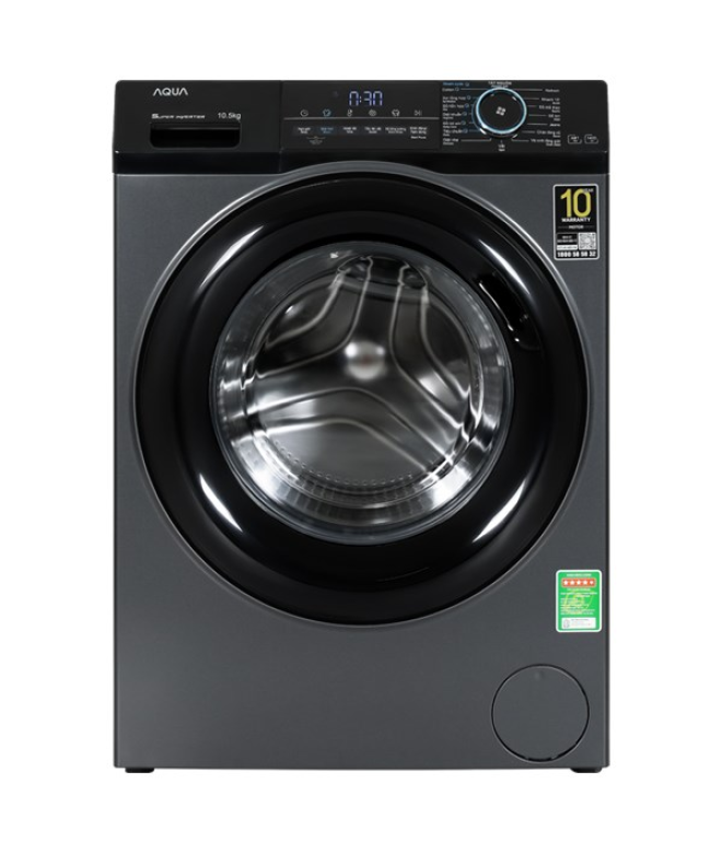 Máy giặt AQUA lồng ngang 10.5Kg AQD-A1052J.BK