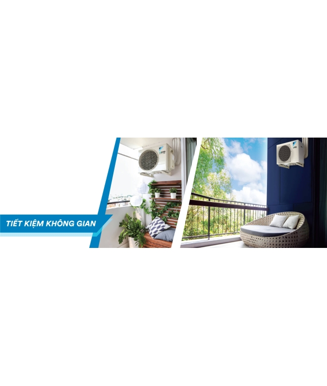 Hệ thống máy lạnh Daikin multi s Inverter 2.0 HP (2HP Ngựa) - 1 dàn nóng 2 dàn lạnh (1.0 + 1.0 HP (1 Ngựa) MKC50RVMV/CTKC25RVMV+CTKC25RVMV