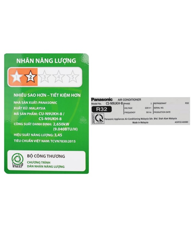 Máy Lạnh Panasonic 1 HP CU/CS N9AKH-8 