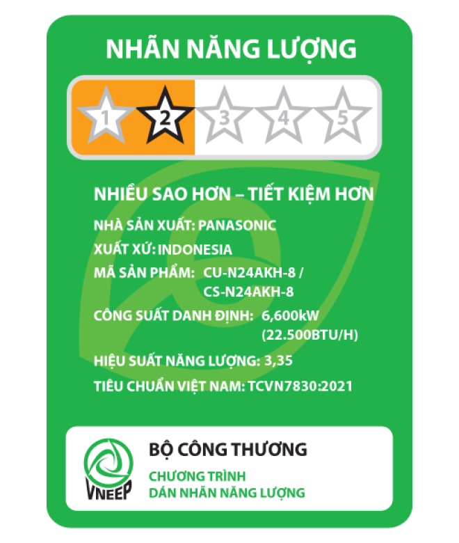 Máy Lạnh Panasonic 2.5 HP CU/CS N24AKH-8
