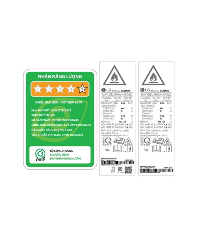 Máy Lạnh LG Inverter 1 HP IEC09G2 ( Có Wifi)