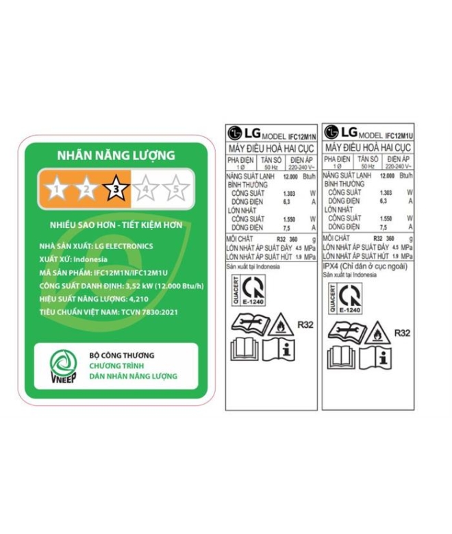 Máy Lạnh LG Inverter 1.5 HP IFC12M1 ( Không Wifi)