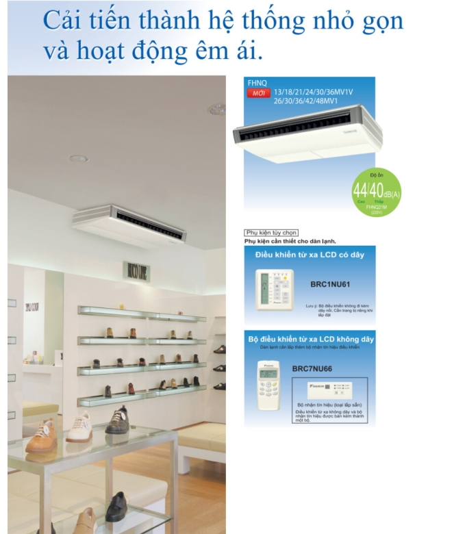 Máy lạnh áp trần Daikin FHNQ42MV1/RNQ42MY1+BRC1NU61 (5.0 HP)